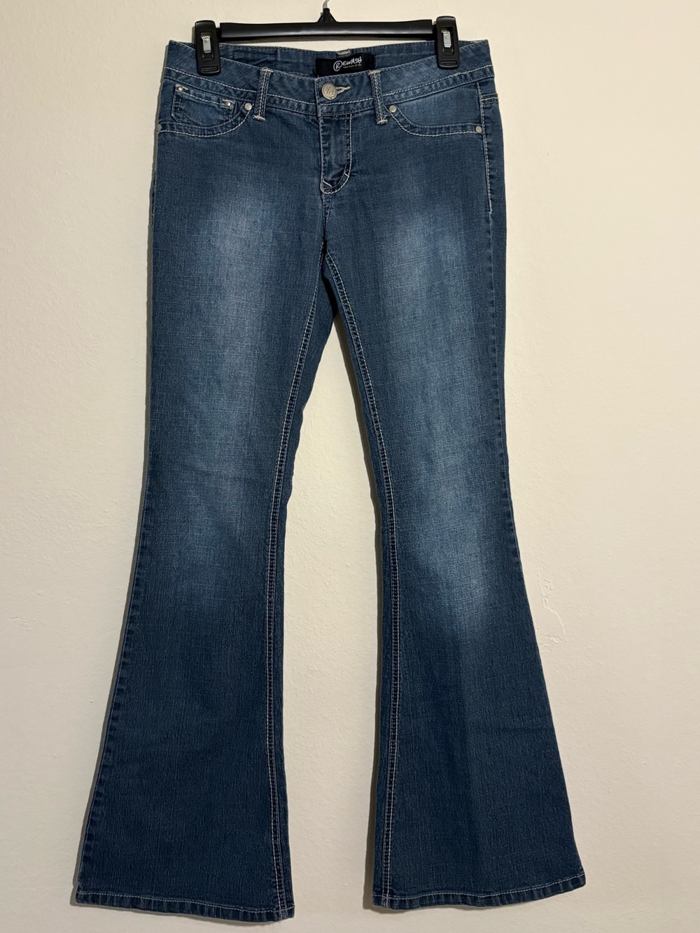 Rewash Vintage Y2K Medium Dark Blue Low Rise Flare Jeans